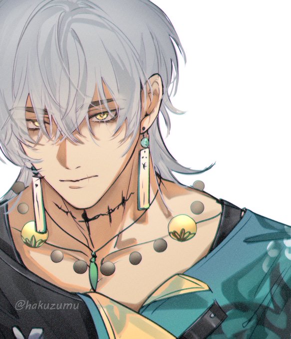 「grey hair necklace」 illustration images(Latest)