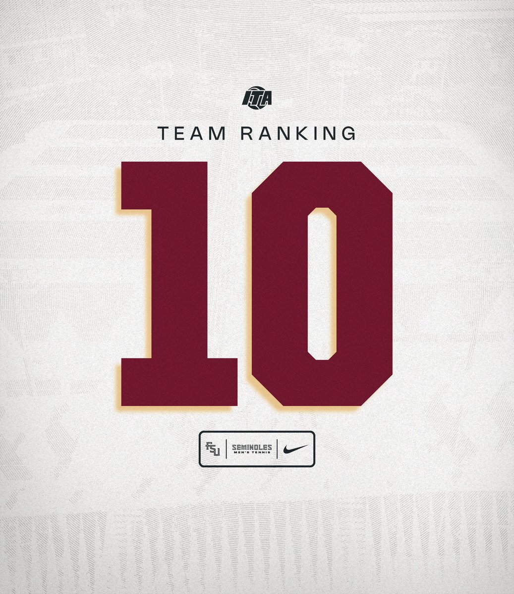 𝐓𝐡𝐞 𝐅𝐢𝐧𝐚𝐥 𝐓𝐞𝐚𝐦 𝐑𝐚𝐧𝐤𝐢𝐧𝐠 💪😎 For the first time ever, Florida State finishes the season as one of the Top 10 programs in the nation 🔥🍢 #OneTribe | #GoNoles