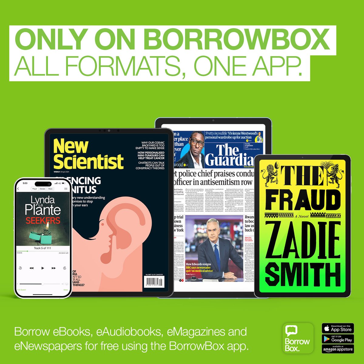 Your favourite newspapers and magazines - now available on Borrowbox! BorrowBox now has newspapers and magazines as well as eBooks and audiobooks, all contained in one easy-to-use app.