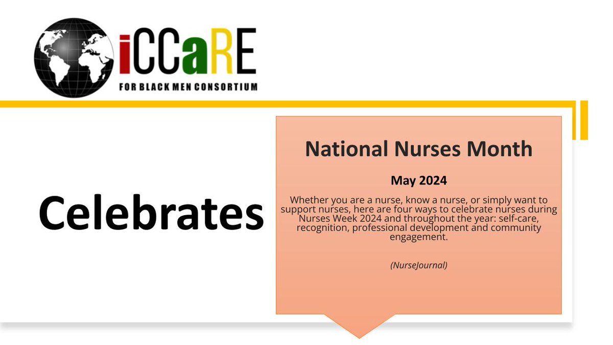 @iCCaRE4BlackMen celebrates National Nurses Month! May is National Nurses Month, a time to honor and celebrate the incredible work of nurses. In the academic nursing arena, AACN applauds our member schools on their transformative efforts to advance nursing education, research,