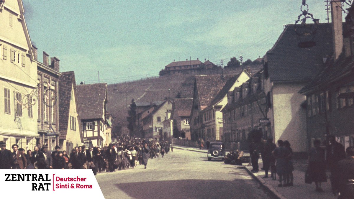 Unmittelbar nach dem Beginn des 2. Weltkriegs beschloss eine Konferenz der SS die Deportation aller 30.000 #Sinti* & #Roma* aus dem Reichsgebiet ins besetzte Polen. Am 27. April 1940 ordnete Himmler die Deportation von 2.500 Sinti und Roma in das „Generalgouvernement“ an. (1/3)