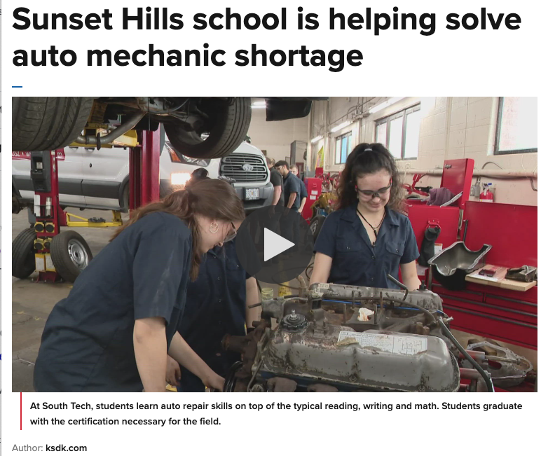 Career and Technical Education equips students with valuable skills, hands-on experience, and opens pathways to rewarding careers. Thrilled to see #SouthTech featured on <a href="/ksdknews/">KSDK News</a> this morning, showcasing our students preparing for their futures. Watch: bit.ly/3UPD87T