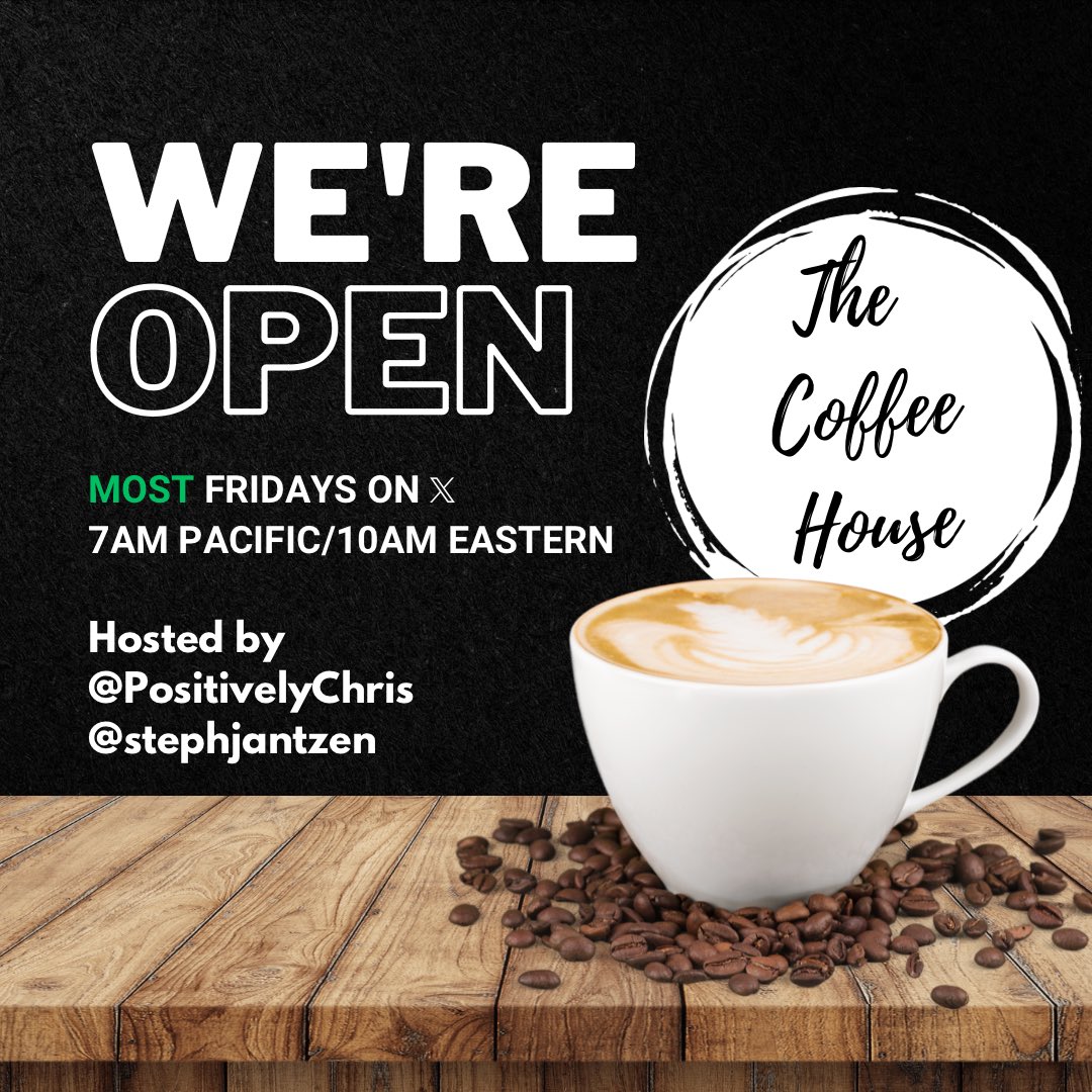 The Coffee House is closed for renovations and upgrades this Friday, but we will be back next week. ☕️ We are looking forward to coffee and conversation with you on 𝕏 Spaces next Friday!