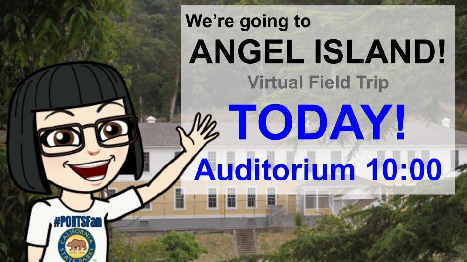 HistoryFrog's tweet photo. @portsprogram @1stavetheatreco @FirstAveMS We’re so excited for today’s Angel Island virtual field trip with @portsprogram #PortsFan #HistoryFrogClass🐸 #HistoryTadpoles @FirstAveMS https://t.co/0h6HJIce6I