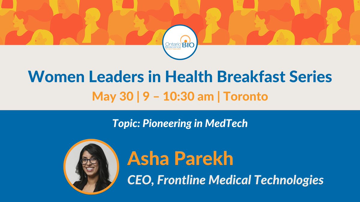 Have you reserved your spot for our next Women Leaders in Health Breakfast event happening on May 30? We're hosting Asha Parekh from @frontlinecobra who'll lead a candid conversation about pioneering #medtech, navigating challenges & more. Register here! tinyurl.com/8yhy2fdm