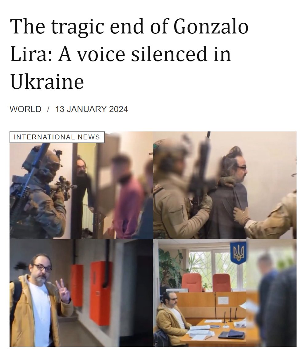 Gonzalo Lira died after getting tortured, extorted and held incommunicado in a Ukrainian prison. The U.S. embassy did nothing. Fellow American Ashton-Cirillo bragged about testifying against him (karmic justice will get you, fascist rat). His crime was revealing the truth