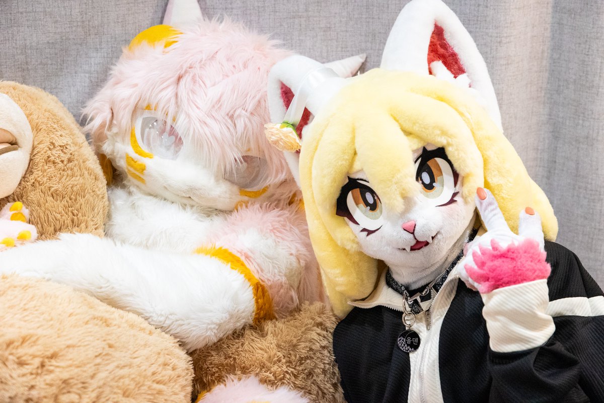 이쁜이랑 한컷!🥰😍 📸 : @TE0_0wO 🩷 : @gowjrtjs10 #FursuitEveryday