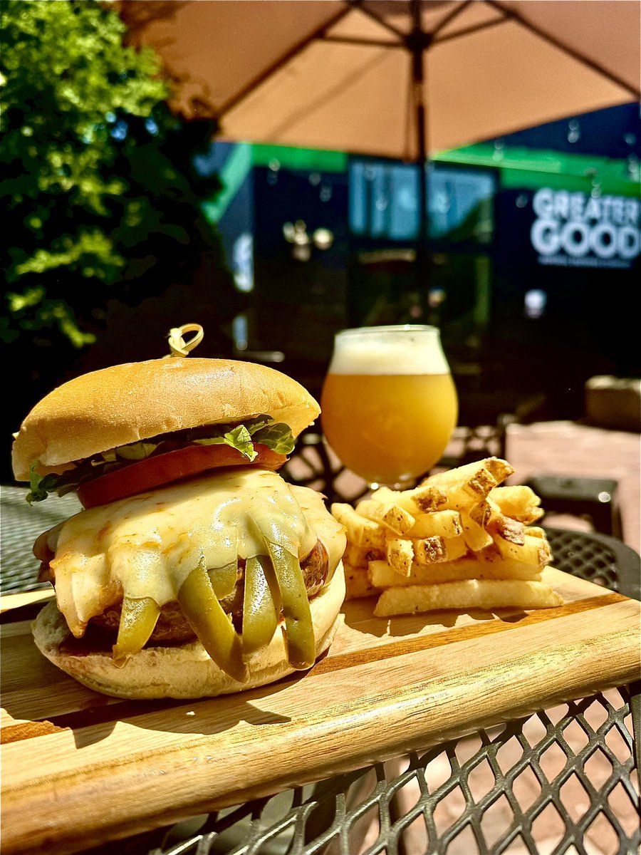 🔥GG Burger of the Week: The House of Fire Burger🔥

• House Pickled Jalapeños &amp; Onions 🧅🌶️
• GG Hot Sauce 🥵
• Habanero Ghost Pepper Cheddar Jack 🔥
• Lettuce &amp; Tomato 🥬🍅

Come down this week to test out your taste buds, and then wash it down with a cold PULP Daddy! 🍻