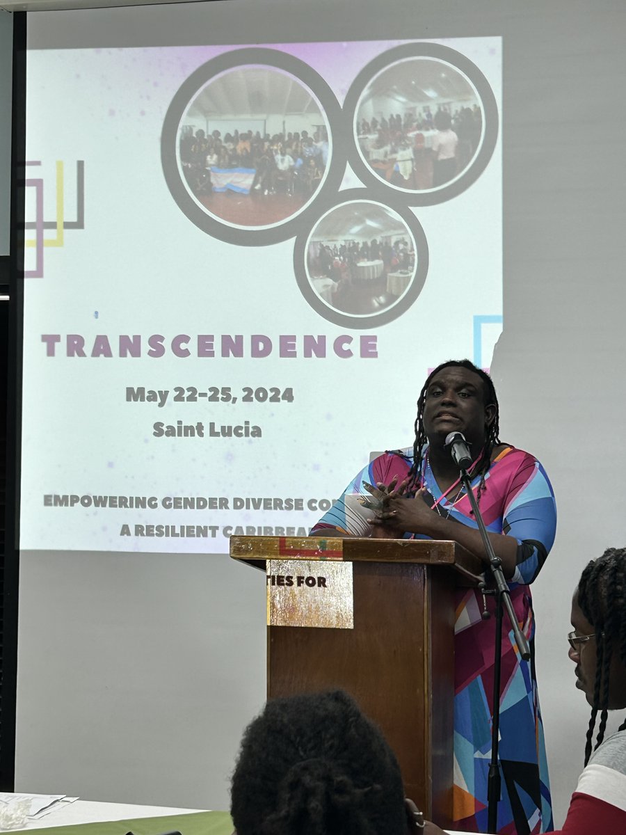 EC_Equality's tweet photo. We’re continuing to break binaries with Transcendence 2!
•⁠  ⁠Opening ceremony remarks by #ECADE #ButterflyBarbados #TransWave #UCtrans and #UNaids reinforced the need for an affirming space for transgender/non-binary/gender-diverse Caribbean people. https://t.co/5MXIlDTUKJ