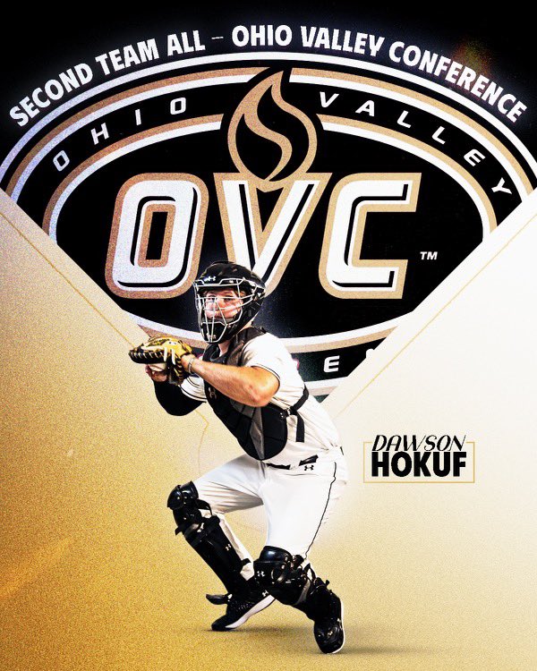 Congratulations to our guy Dawson Hokuf (<a href="/DawsonHokuf/">Dawson Hokuf</a>) on his <a href="/OVCSports/">Ohio Valley Conference</a> 2nd Team All-Conference Team selection. Hokuf put together an impressive .344 avg with 22 XBH, 21 BB to 19 K while fielding .992 behind the plate and at 1st base. 
 
Let’s go Hokuf! 👏👏

#OneRoar🦁⚾️