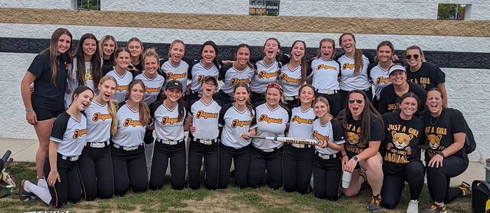 Good luck to @TJHSJaguars Softball in today's @wpial7 5A Semifinals! The #Jaguars meet Greater Latrobe, 7 pm at Gateway HS. Tickets are $5 & $7; purchase at gate ($7) or gofan.co/wpial. Come out & support the Jaguars! #WJHSD #WErTJ (photo courtesy of @tj.softball)