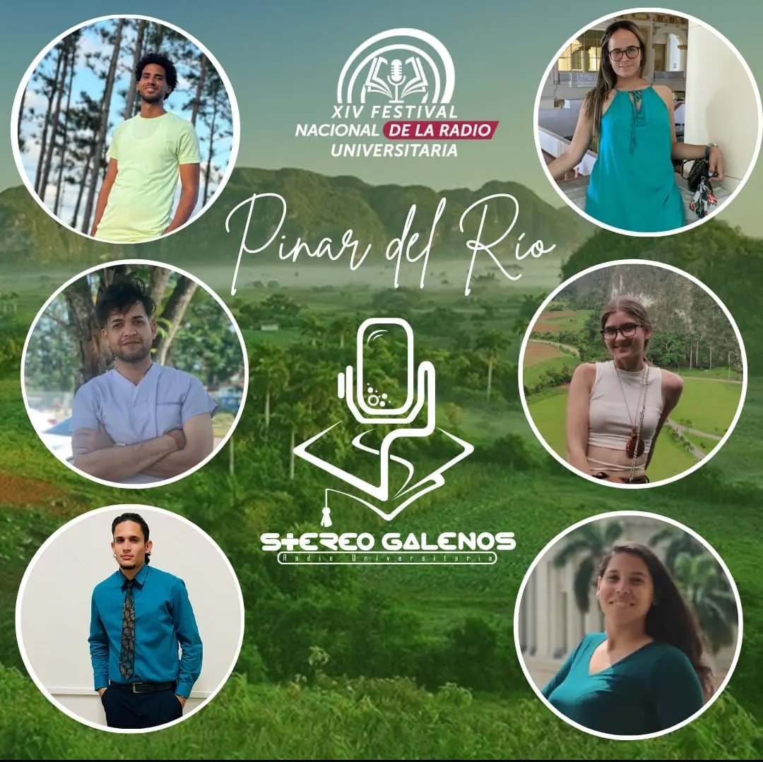 Delegación Pinareña al  XlV Festival Nacional de la Radio Universitaria del 23 al 27 en la Provincia de Holguín. Nuestra Radio Stereo Galenos dice presente con 38 años de historia 💚!!!!!