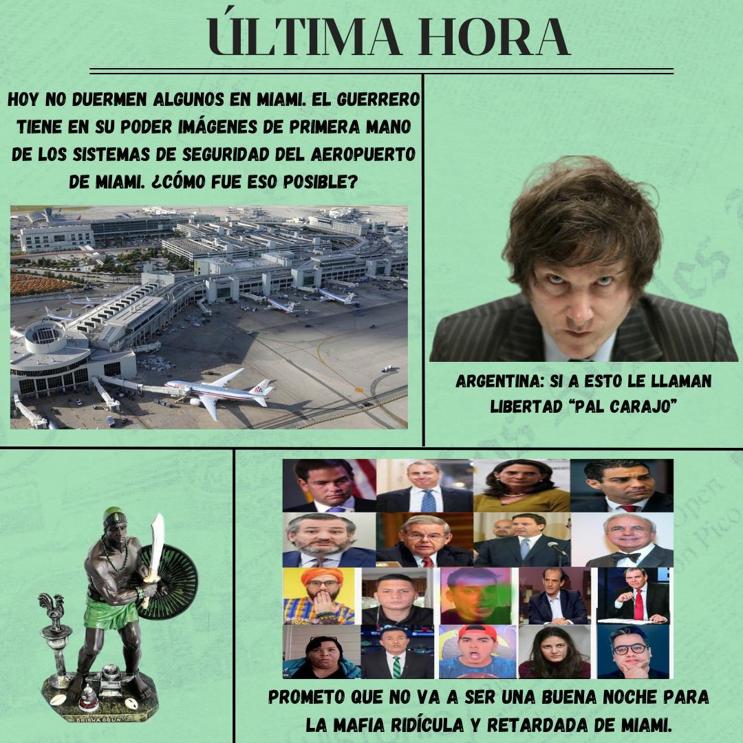 Prometo no va a ser una buena noche para la mafia ridícula y retardada de Miami. El #Guerrero tiene en su poder imágenes de primera mano de los principales sistemas de seguridad del aeropuerto de esa ciudad ¿Cómo fue eso posible? Conózcalo todo en detalles hoy en YouTube. #Cuba