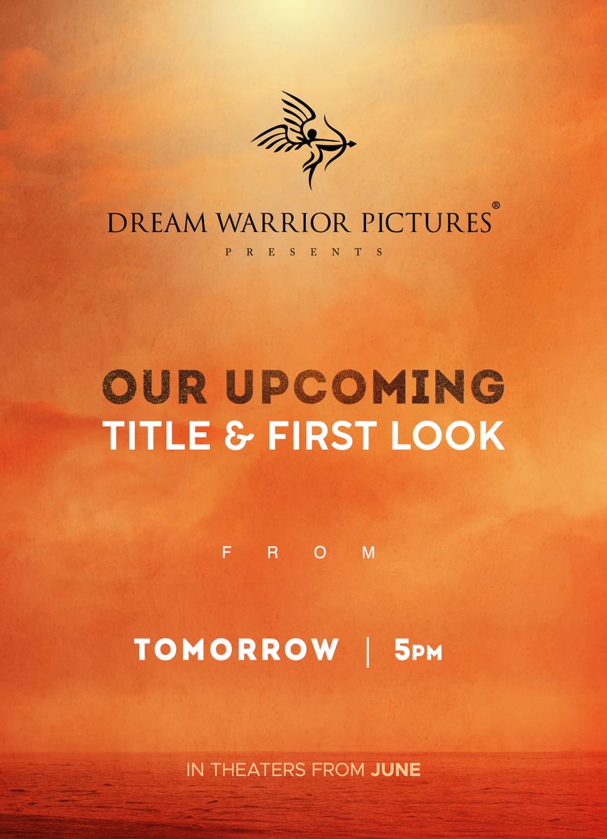 The First look of @DreamWarriorpic ‘s upcoming movie Title Tomorrow at 5pm. #TitleReveal #FirstLook #StayTuned