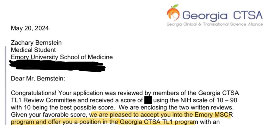 ScienceZach's tweet photo. Some self promotion here— my NIH TL1 grant will be funded and I was accepted into the Masters of Science in Clinical Research program at Emory.

My project is “Social Determinants of Neuropsychological Outcomes and Quality of Life Following Pediatric Epilepsy Surgery”. https://t.co/401GdlvZ95