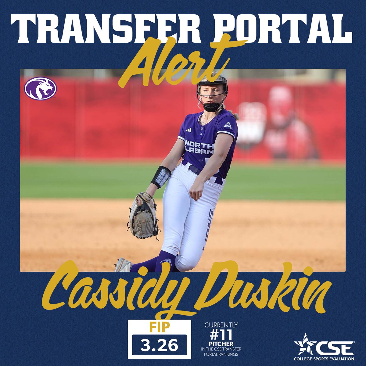 Lefty ace Cassidy Duskin has entered the CSE Transfer Portal Rankings as the #11 Pitcher 2.35 ERA | 1.127 WHIP | 9 CG Check out more of Cassidy's stats and rankings ⬇️ app.cseval.com/transfer-porta…