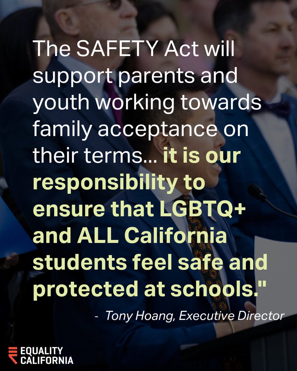 Thank you @AsmChrisWard and the @calgbt caucus for spearheading this critical legislation and to the diverse coalition of partners that have supported this effort. Tell your CA legislator to support the #SAFETYACT today!