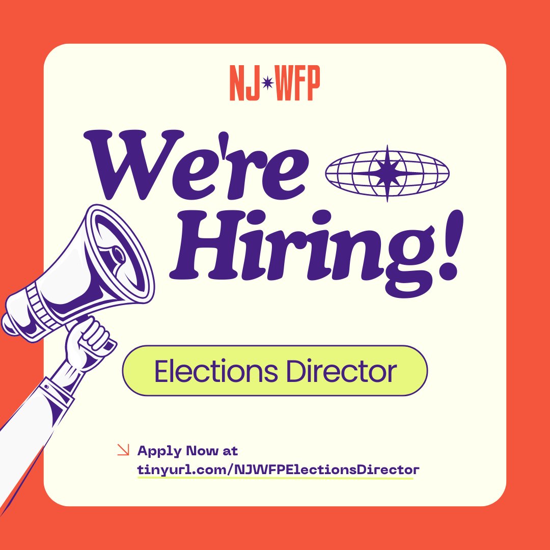 📢We're hiring! We're looking for an ✨Elections Director✨ to be part of our growing political team. If you're an experienced organizer and passionate about building political power for the multiracial working class, drop your resume here👉tinyurl.com/NJWFPElections…
