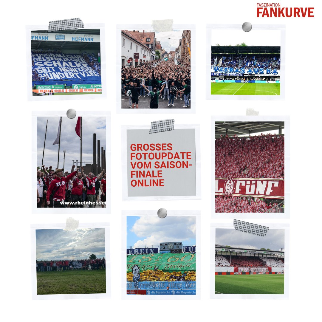 Wir haben heute nochmal Fanfotos von 8 Partien des Saisonfinals für euch hochgeladen 👉 faszination-fankurve.de/fanfotos/updat… #VfBRWE #WIEFCSP #FCHKOE #SGFS04 #M60DSC #H96KSV #WOBM04 #ELVKSC