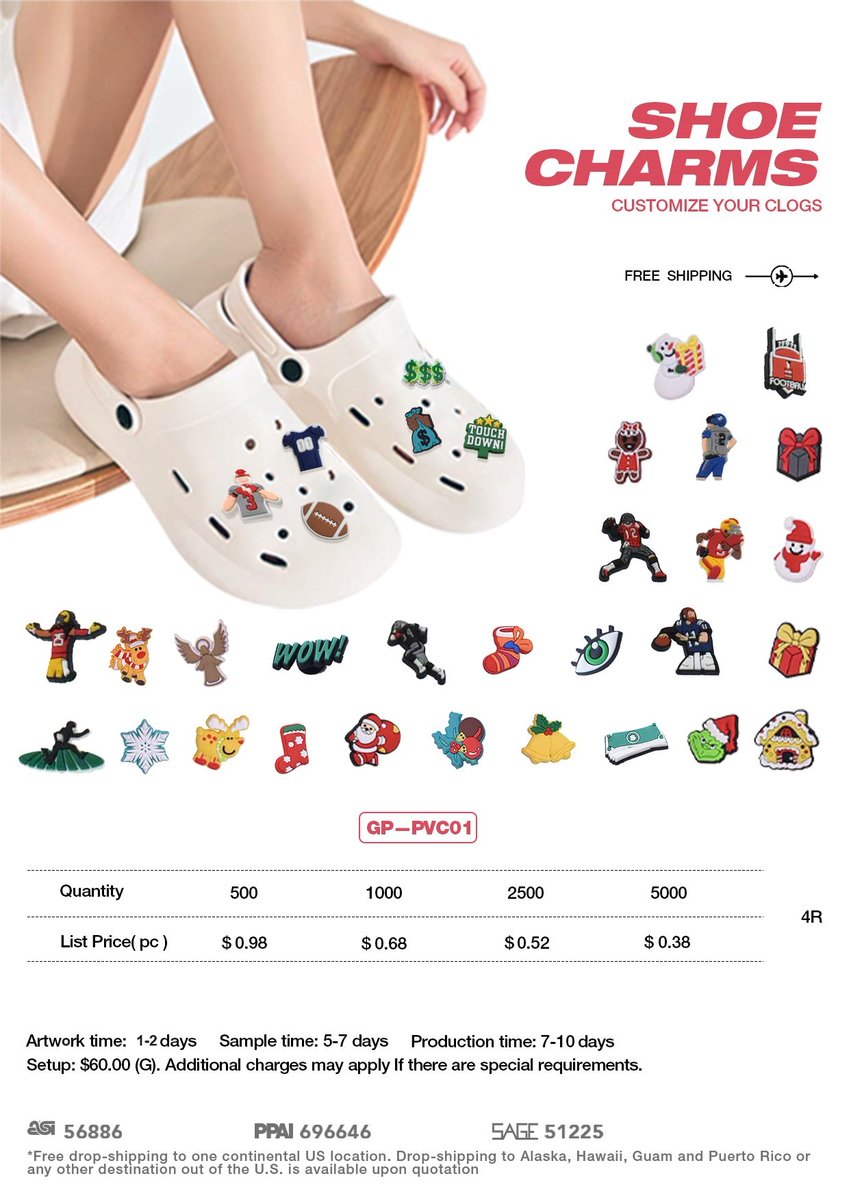 Dress up your favorite #shoes 🥿 with these fun #charms that reflect the #business you own and what you offer! 🏪 So affordable 💰 and easy to use 👍 What's your charms going to say about your company?