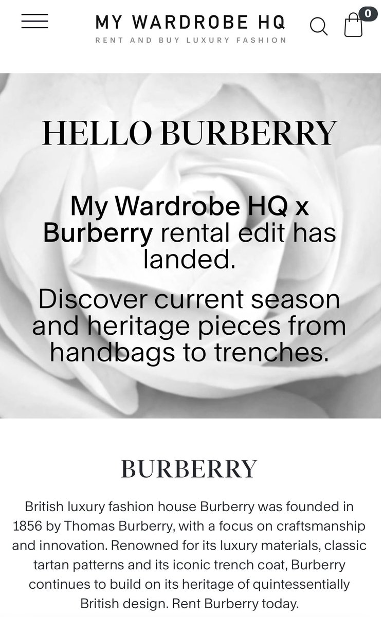 tfblueprint's tweet photo. BURBERRY IS NOW AVAILABLE TO RENT ON @MYWARDROBE ♻️

The luxury fashion brand has launched a partnership with the rental platform, making their items more accessible in this sustainable way 

You can rent pieces from as little as £6 now 

Find out more: https://t.co/DNgBgWOISH https://t.co/3aAkZp3bEA