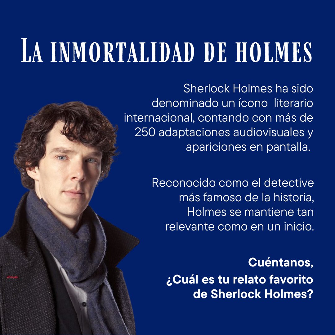 ¡Elemental, queridos amigos! 🕵️‍♂️ 

Hoy, en el Día de Sherlock Holmes, celebramos a este famoso maestro de la deducción 🔎, creado por el médico-escritor Arthur Conan Doyle 🇬🇧 

#SherlockHolmesDay