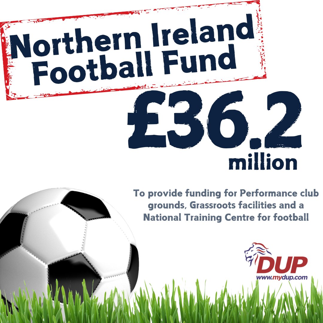 Communities Minister @gordonlyons1 has today announced the NI Football Fund. It is the first step in delivering for local football, and we will continue to make the case for additional funding to be allocated to this important, long-term investment in football facilities.