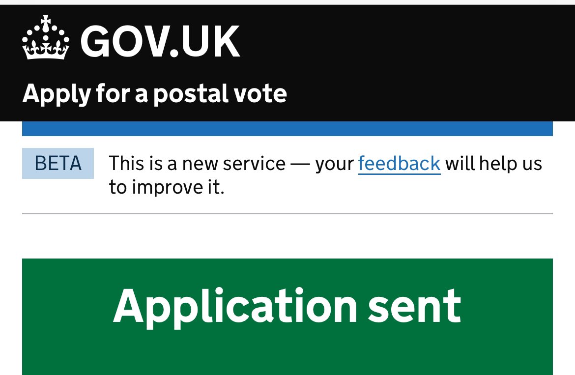 It’s very quick and easy to apply for a postal vote if you’re not going to be at home on polling day.