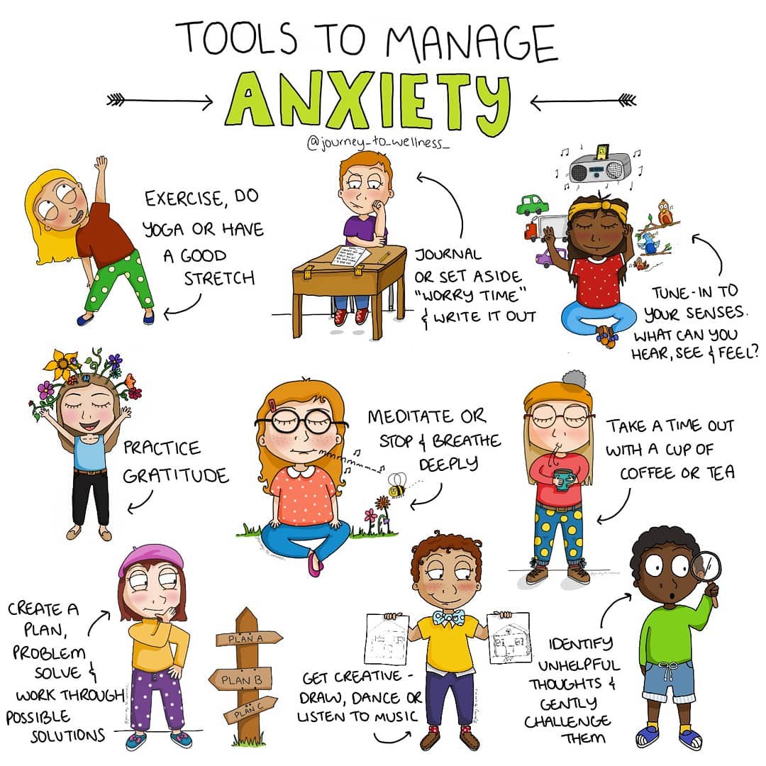 Feeling anxious? See if these tools help 🤗 📸 IG: journey_to_wellness #Anxiety #AnxietySupport #MentalHealth