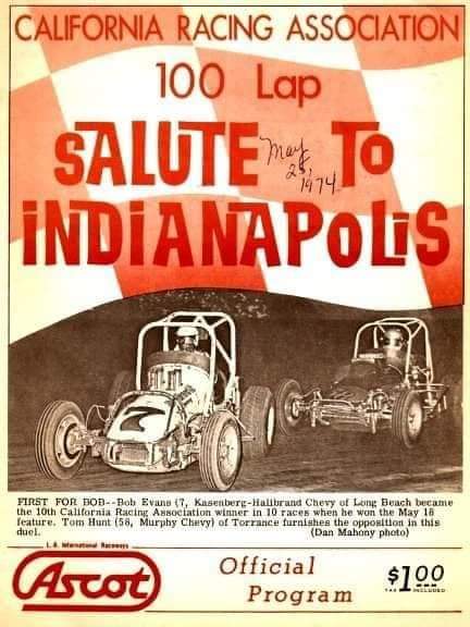 1974 Salute to Indy Program
#USAC #USAC410 #usacnation #usacracing #usaccra #usacsprints #usaccrasprints #sprintcar #racing #avanti #avantiwindows #woodlandautodisplay #flowdynamics #billsjerky #wcfriendcompany #inmemoryofjimandchetgardner #factorywraps #sextonfireprotection