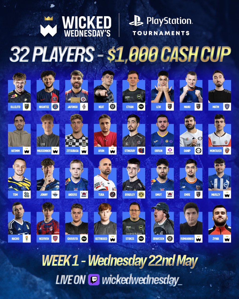32 PLAYERS ARE READY! 😤

<a href="/ollelito/">Olle Arbin</a> 🇸🇪 
<a href="/NKanteeee/">NKantee</a> 🇫🇷 
<a href="/jafonso/">j</a> 🇵🇹 
<a href="/Neat11O/">Neat</a> 🇪🇸 
<a href="/EthxnH_/">EthxnH</a> 🏴󠁧󠁢󠁥󠁮󠁧󠁿 
<a href="/LevideWeerd/">Levi de Weerd</a> 🇳🇱 
<a href="/ManuelBachoore/">Manuel Bachoore</a> 🇳🇱 
<a href="/_MaatM_/">MaatM</a> 🇫🇷 
<a href="/helmalki1/">HatimFifa</a> 🇲🇦 
<a href="/Madconnor6/">Madconnor</a> 🏴󠁧󠁢󠁥󠁮󠁧󠁿 
<a href="/zitsubasa/">zitsubasa</a> 🇵🇹 
<a href="/AronIvanyi/">ivanyiaron8</a> 🇭🇺 
<a href="/Stingrayjnr/">Twis Stingray</a> 🏴󠁧󠁢󠁥󠁮󠁧󠁿 
<a href="/obrun2002/">Obrun2002</a> 🇮🇹 
<a href="/Danipitbull33/">Danipitbull</a> 🇮🇹 
<a href="/Montaxer_/">Montaxer</a> 🇮🇹