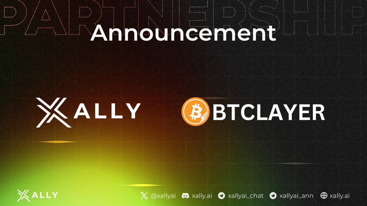 🚀 Exciting Partnership: Xally Chain Joins Forces with BTCLAYER! 🚀

We're thrilled to enhance Bitcoin’s scalability and functionality with our new partner, @Btclayer_. This collaboration aims to revolutionize Bitcoin by improving efficiency, reducing costs, and expanding its use