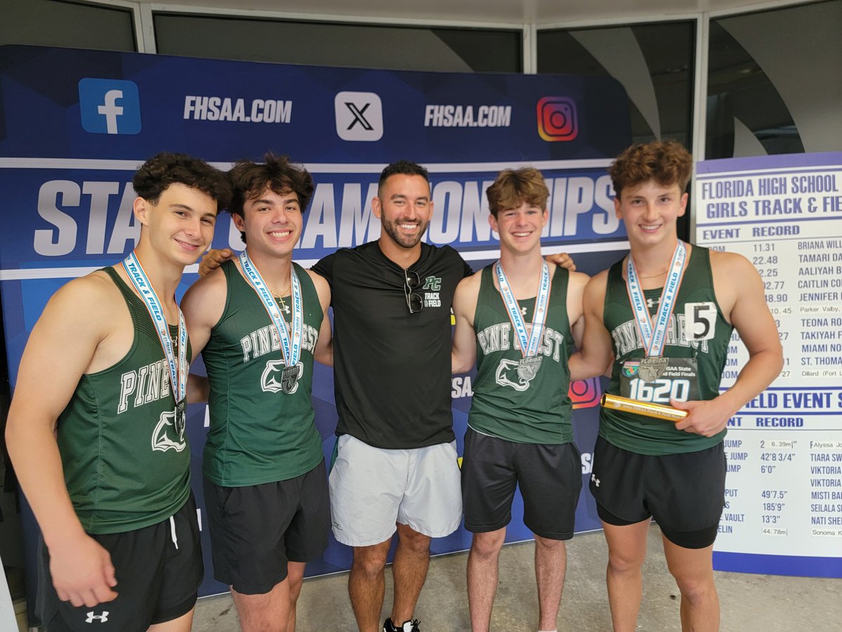 pinecresttrack's tweet image. Boys 4x1 became our first 4x1 team to make podium at State.  They equaled their SR 42.62 to finish 8th! Azout-Villari-Reese-Davila #PCXCountry #PCTrack #PCAthletics #PCPanthers
#PCAlumni