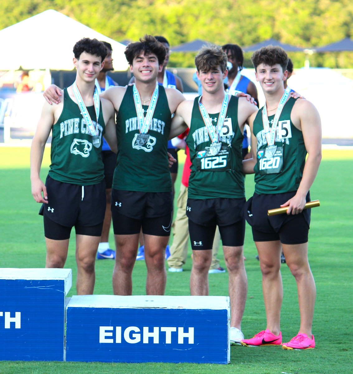 pinecresttrack's tweet image. Boys 4x1 became our first 4x1 team to make podium at State.  They equaled their SR 42.62 to finish 8th! Azout-Villari-Reese-Davila #PCXCountry #PCTrack #PCAthletics #PCPanthers
#PCAlumni
