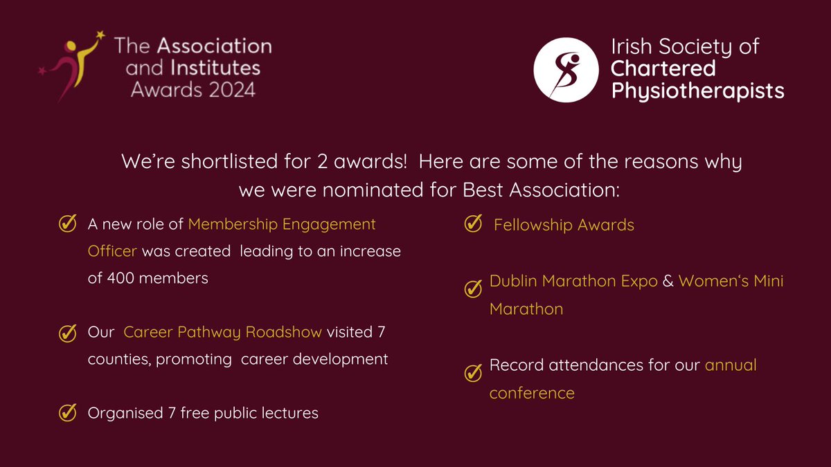 We're getting the glad-rags ready  .... we've been nominated for not one, but TWO Association and Institutes Awards! Here are just some of the reasons why we've made it to the finals...
#ChooseChartered
<a href="/AIAwardsIreland/">The Association & Institutes Awards</a>