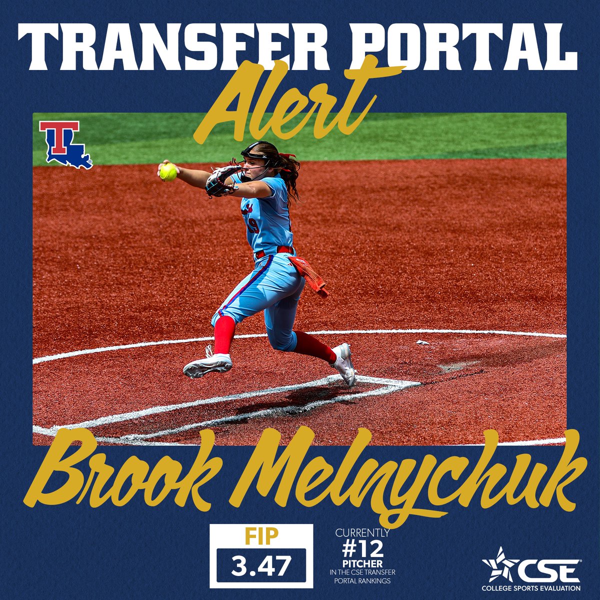 Brook is currently the #12 Pitcher in the CSE Transfer Portal Rankings 2.77 ERA | 1.194 WHIP x 2x Conference USA Pitcher of the Week Check out more of Brook's stats and rankings ⬇️ app.cseval.com/transfer-porta…