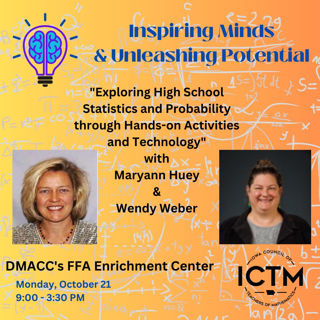 ICTM announces their High School Workshop! Register!!!  iowamath.org/2024-Workshops #iowamathteach #mathteach #elemmath #iteachmath #mtbos #mathcoach #iaedchat #iatlc