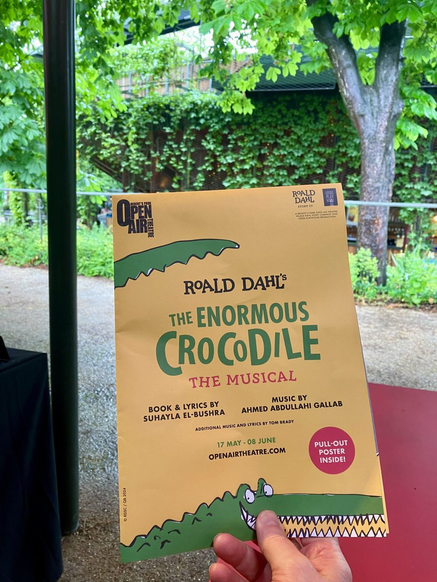 We’re at a very soggy @OpenAirTheatre this afternoon to review The Enormous Crocodile 🎭🐊 ☔️ 

#reviewpending