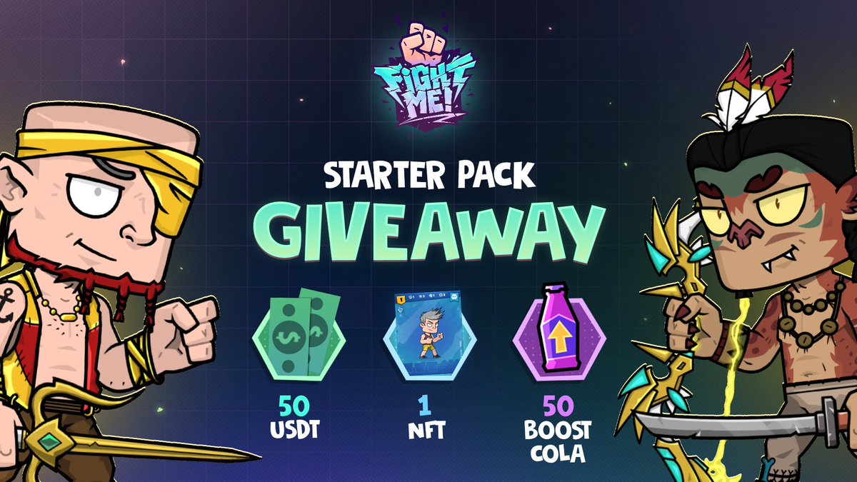 🚀 GIVEAWAY ALERT 🚀

Prize is epic — Fight Me Starter Pack:
1⃣ Urban Brute NFT
2⃣ 50 Boost Cola (enough to power up to lvl 10)
3⃣ 50 $USDT to get a new fighter

How to enter:
✅ Follow <a href="/Fight_Me_Club/">Fight Me!</a> 
✅ Like &amp; RT
✅ Tag 2 frens
⏰ Ends: May 27

GL to everyone!💫