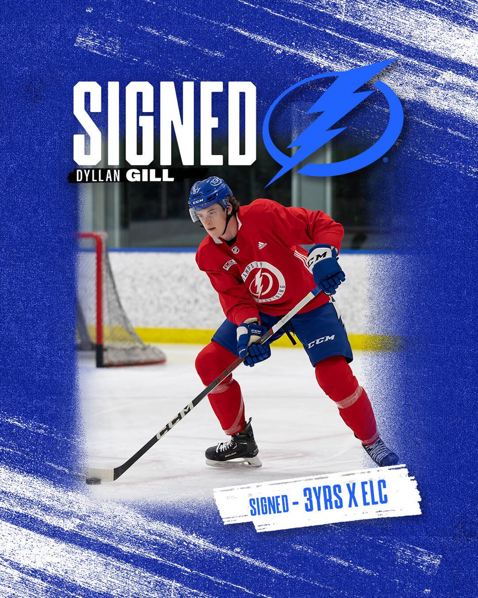 Bolts Nation, say hello to Dyllan 👋 We have signed defenseman Dyllan Gill to a three-year, entry-level contract. 📝: tbl.co/gill5-22