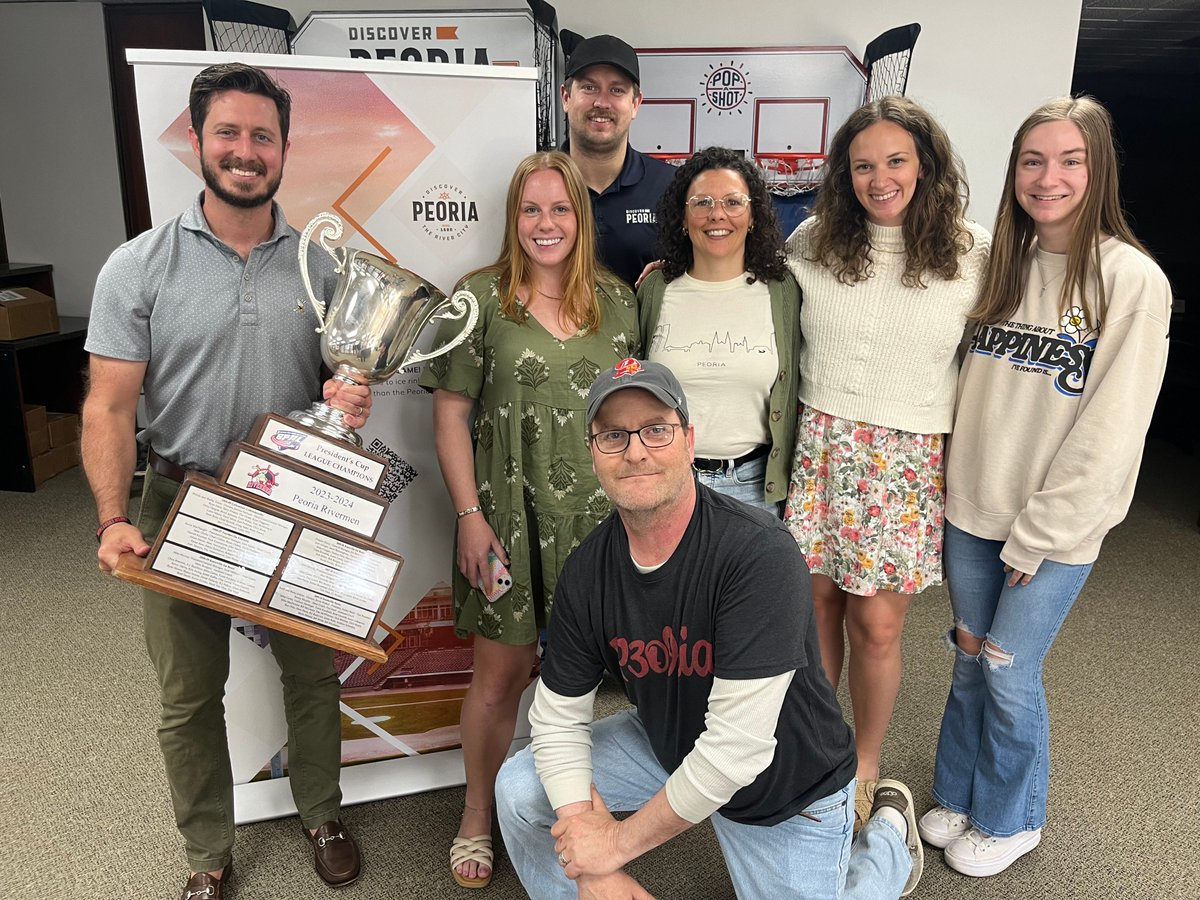 Had a great time taking the President's Cup to see the fine team at Discover Peoria! Thank you all for your support and your hard work in promoting our city!