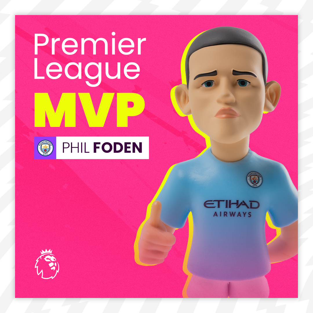 💎 Phil Foden ha sido nombrado MVP de la temporada en la 🏴󠁧󠁢󠁥󠁮󠁧󠁿 Premier League:
🏆 Campeón de Liga
⚽ 19 goles
🎯8 asistencias

🔥 Consigue su figura en banbotoys.com

#banbotoys #minix #ManchesterCity #PremierLeague
#PhilFoden #PremierLeague