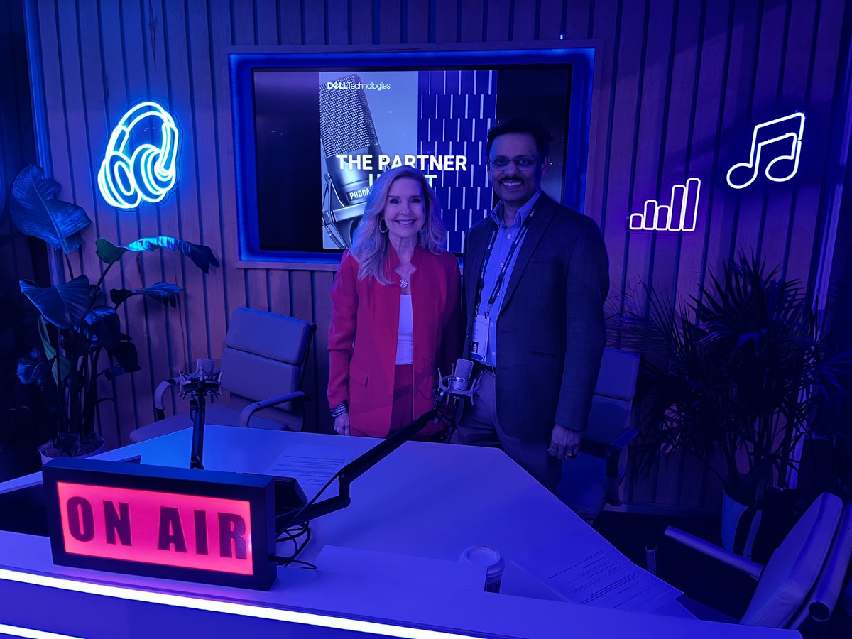 DellTechPartner's tweet photo. Check out whom we caught in the #PartnerUNCUT #podcast booth on Day 3๏ธโฃ of #DellTechWorld.
@CookCherylS & Gopal Pingali from @Accenture discuss how leveraging layers in Private #GenAI works together to create end-to-end solutions that support enterprises. It's all about speed. https://t.co/d4KKw4lm9a