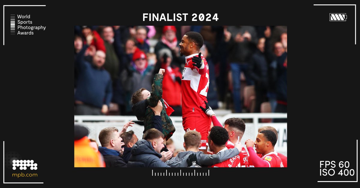 Really happy to be a finalist in the <a href="/WorldSportsPix/">World Sports Photography Awards</a> for this photo of Chuba celebrating in front of the fans #UTB #WSPA2024