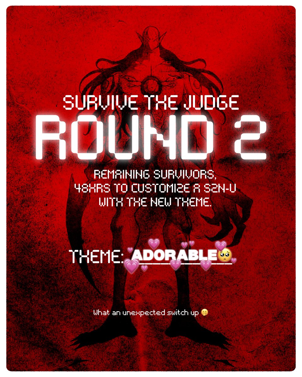 The voting concluded, and the qualifying contestants have been named…🩸

1. @EGT_FLOW
2. @frizoku
3. <a href="/MizzNarnia/">Narnia 💖</a>
4. @mystiqnft

Congratulations, let’s see what you've got. 

Round 2 Deadline: Friday 24th May, 1 pm EST👁️