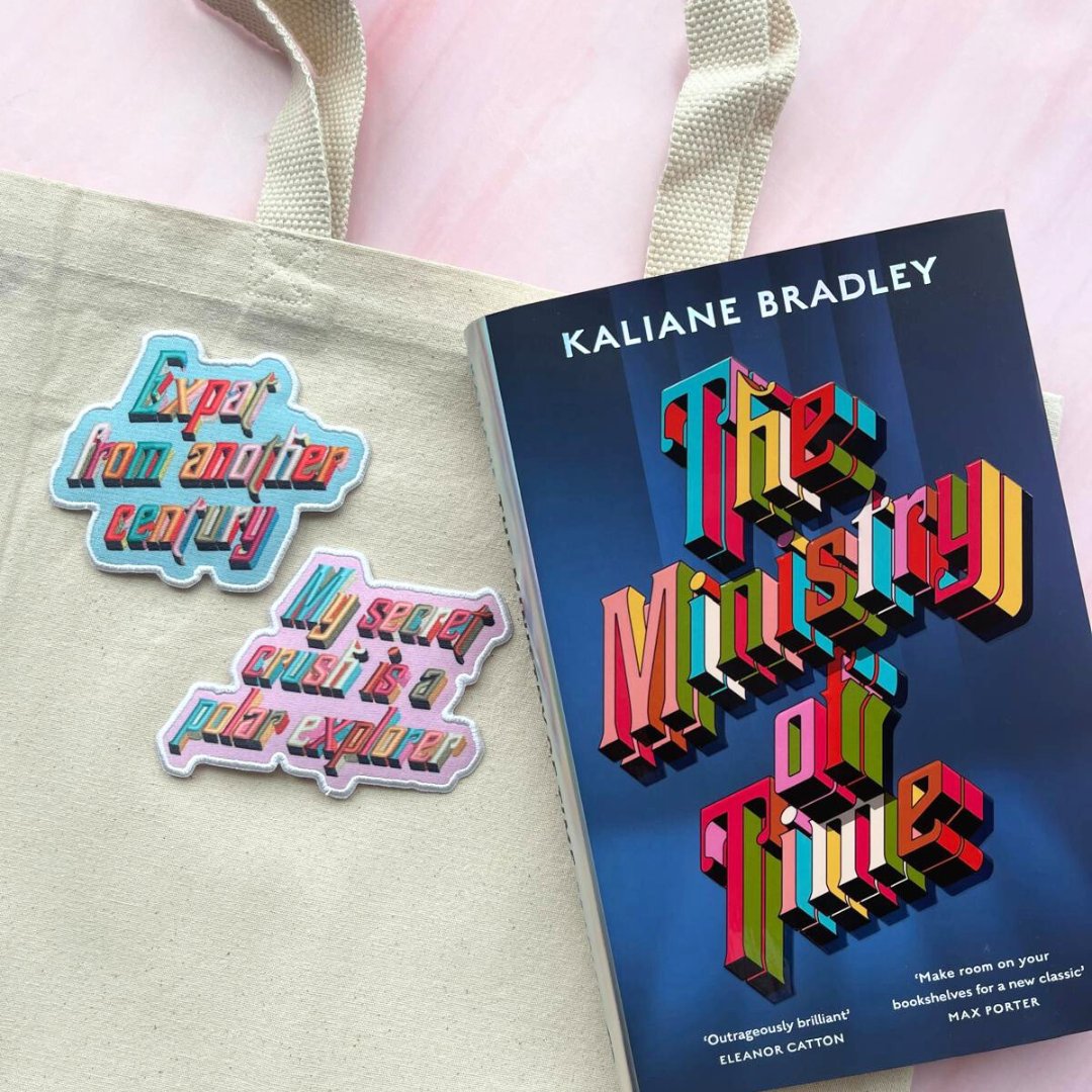 Keep an eye out for limited THE MINISTRY OF TIME iron-on patches. The ultimate tote bag accessory. Blue patches are exclusively available at indie bookshops, pink patches are exclusive to Waterstones around the country. Head to your local shop ASAP to avoid disappointment 💫