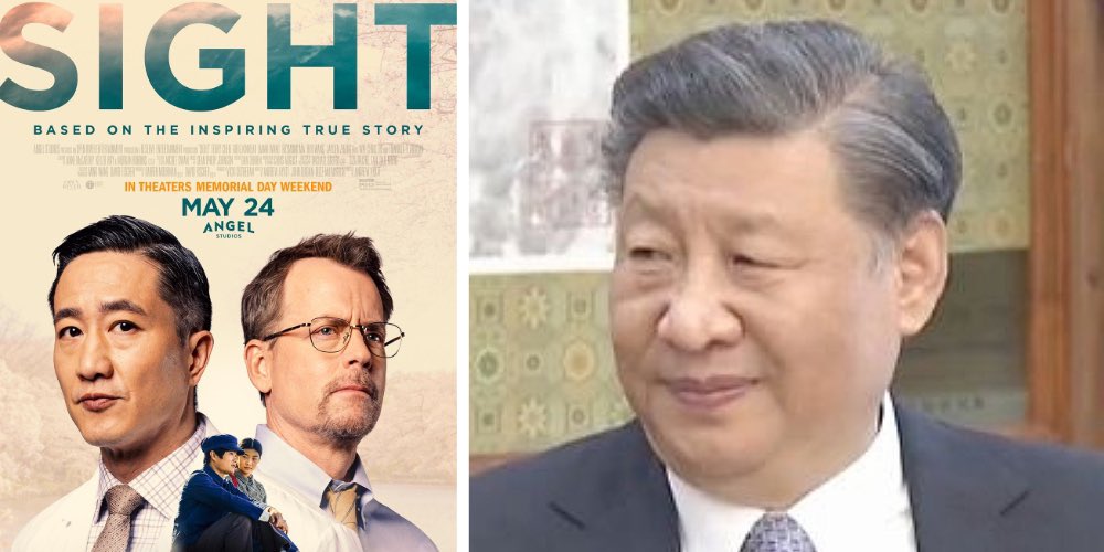 BREAKING: Chinese distributors refuse to release Angel Studios’ new movie “Sight” in China because it references the Cultural Revolution and exposes the dangers of Communism. It’s releasing in the US May 24th. It’s about an immigrant to the US who escaped communist China and