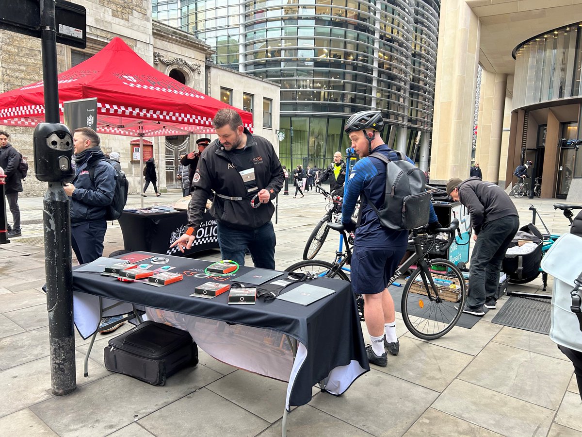 Join the @fleetstquarter tomorrow morning from 8.30am to 1pm, at the intersection of Farringdon Road and Stonecutter Street, for a cycle safety roadshow. Attendees with cycles can claim a free cycle safety check-up and have it security marked by City Police.
