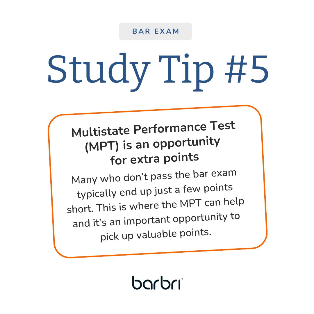 Bar Study Tip #5: The MPT is an opportunity to gain valuable points. Read why here:pulse.ly/onuauyavna