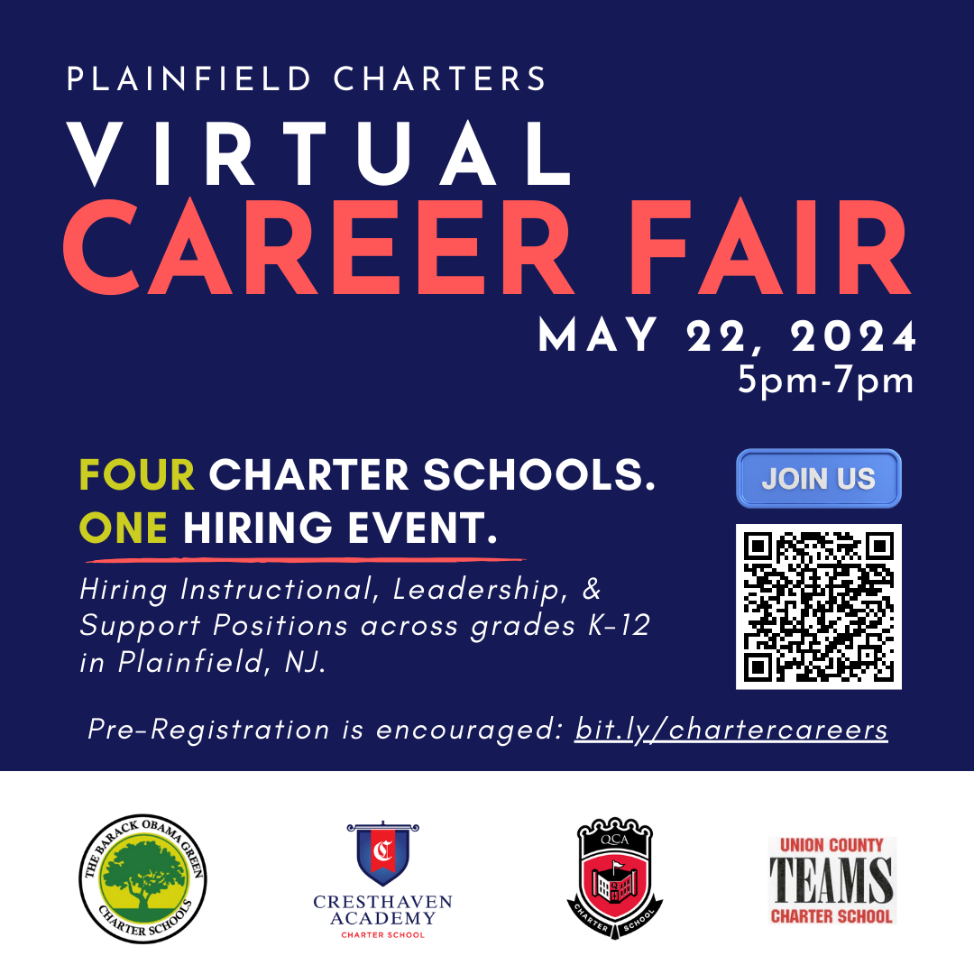 QCACS's tweet image. Today’s the day!🥳 Discover opportunities to ignite and inspire the next generation of leaders. Pre registration is preferred! 

Let's build a brighter future together❤️! 

Register here bit.ly/chartercareers